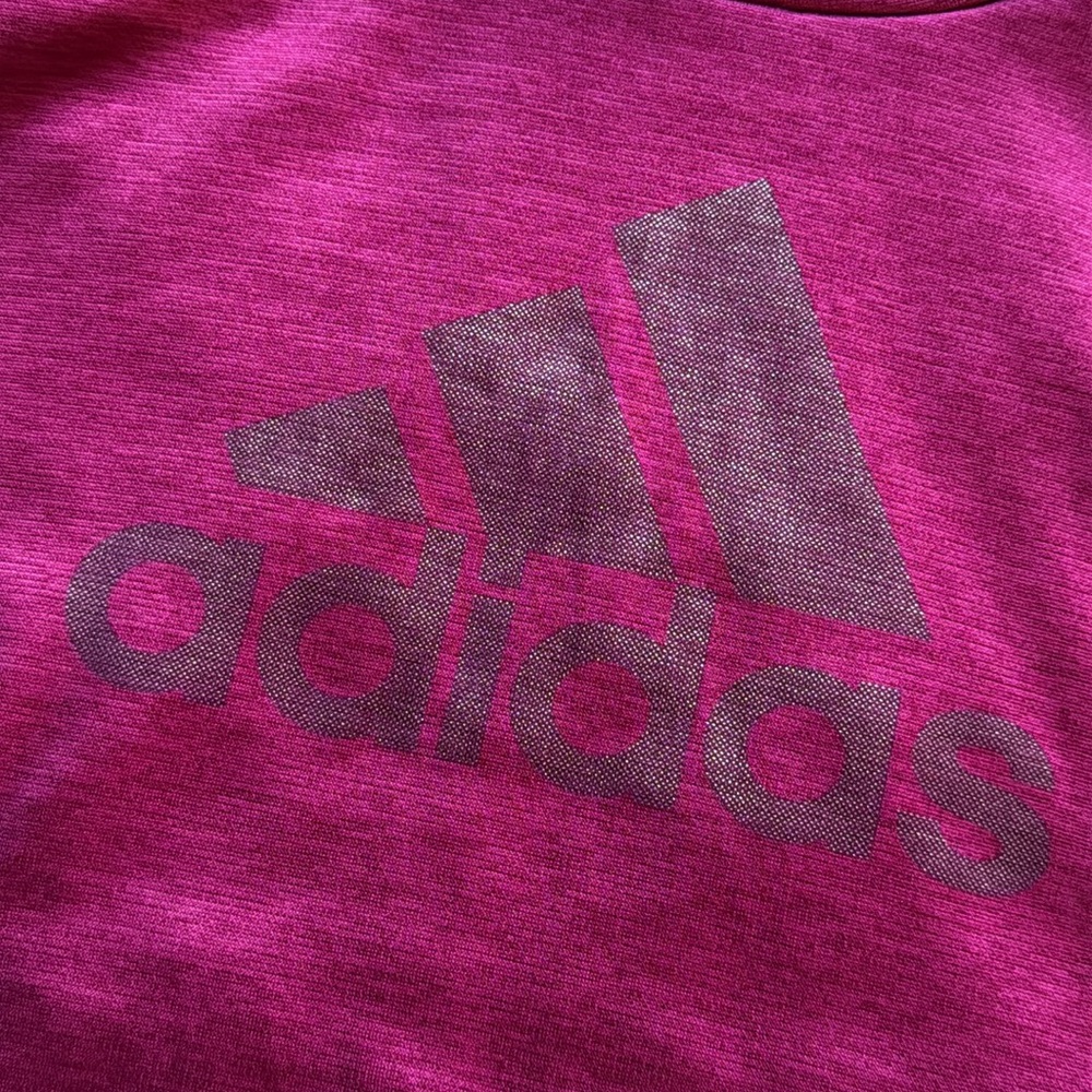 adidas Fuchsia Hooded Pullover with Logo